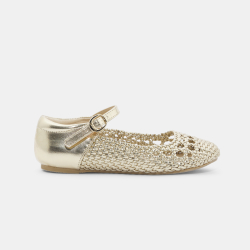 حذاء باليرينا بحزام بألوان مبهجة للفتيات الصغيرات